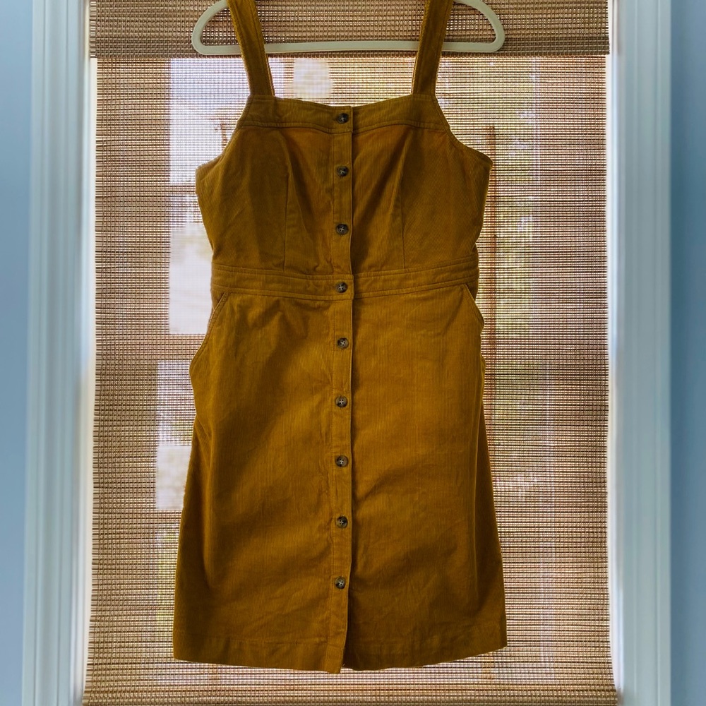 J.Crew Mustard Jumper Dress, overall dress. size 6